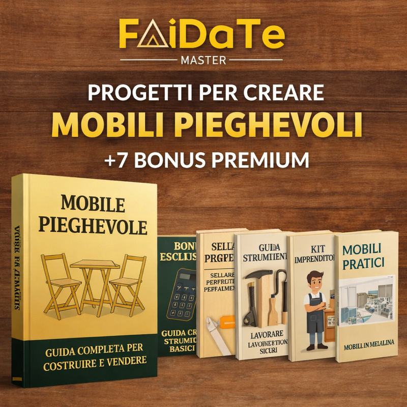 Vuoi imparare a costruire mobili pieghevoli in legno pratici e salvaspazio anche senza esperienza?